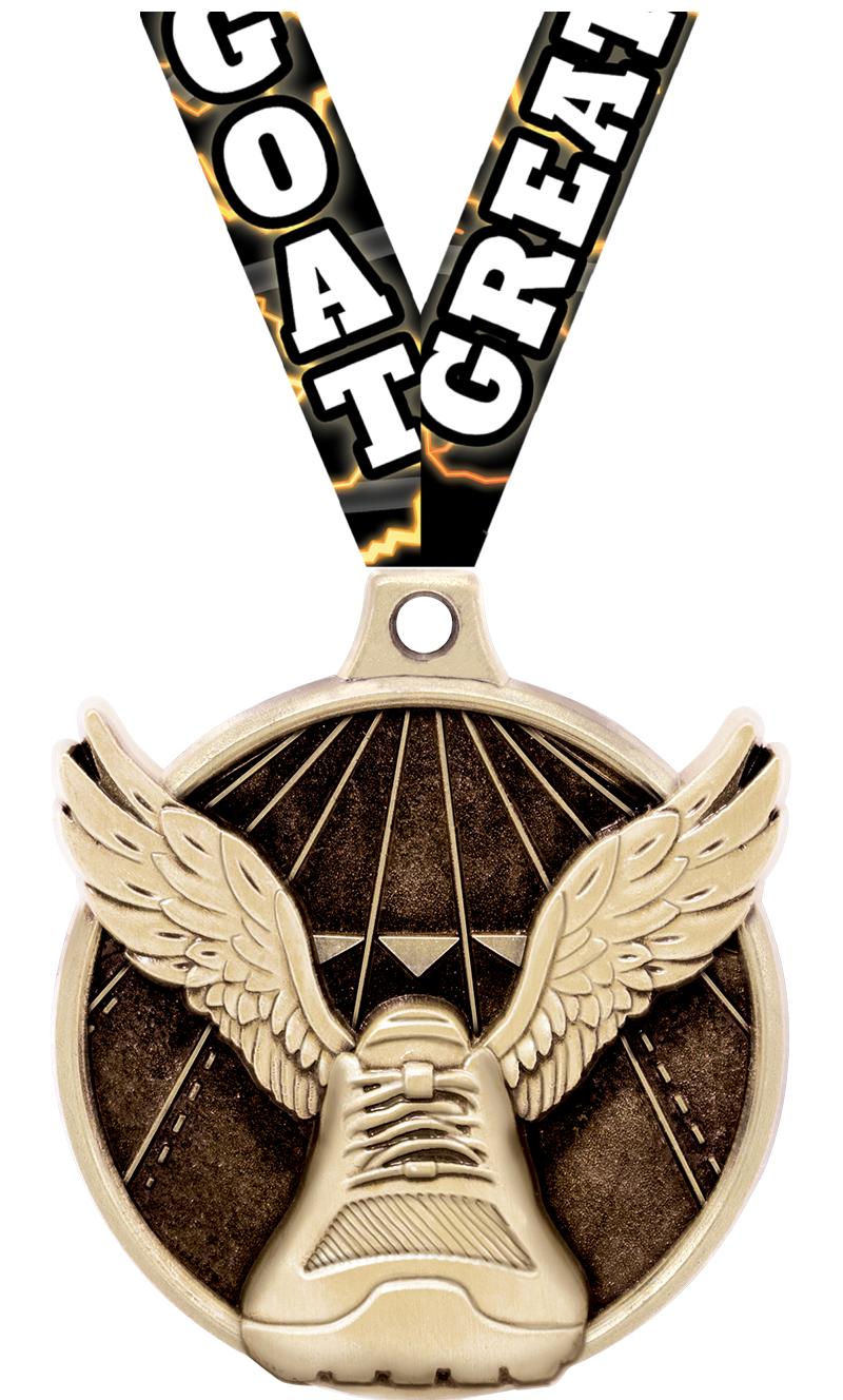 1.5"3D CHALLNGR WING FOOT GOLD