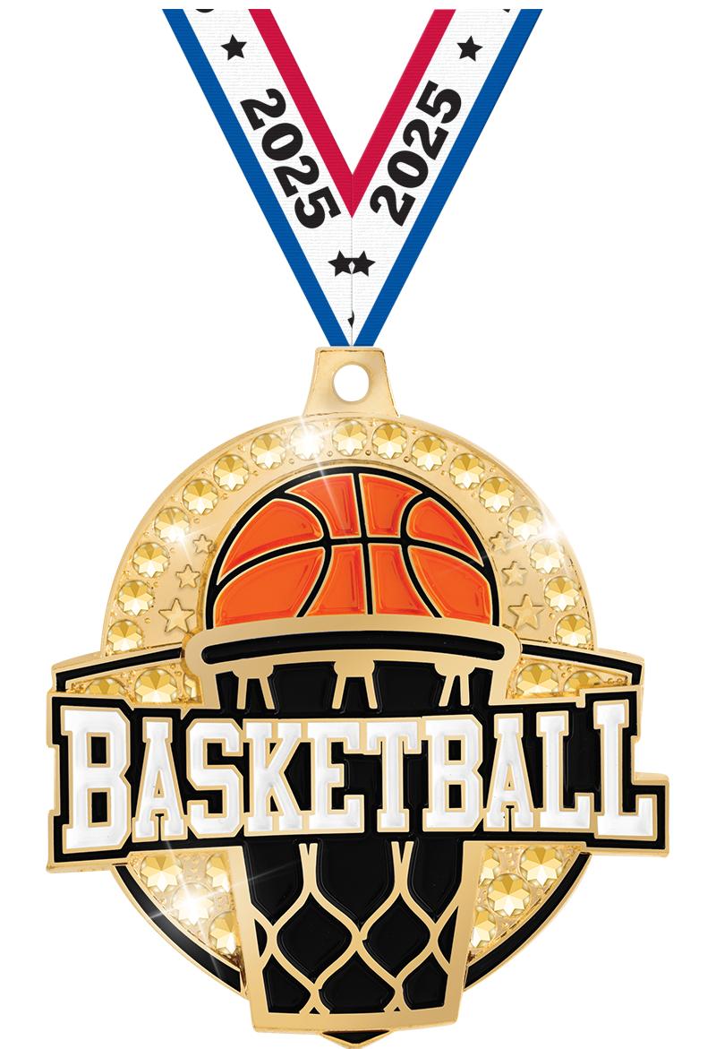 2.25" ROYAL BASKETBALL MEDAL G