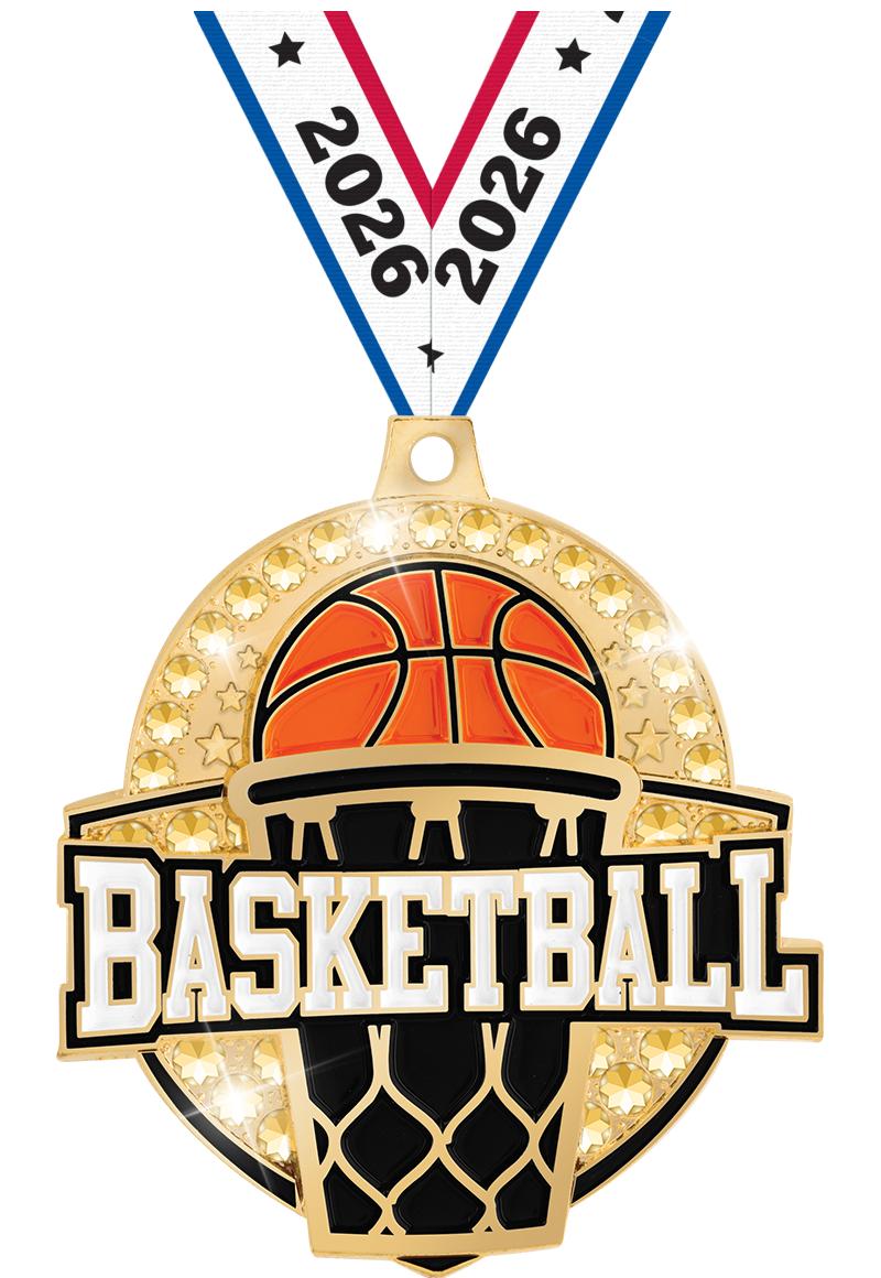2.25" ROYAL BASKETBALL MEDAL G