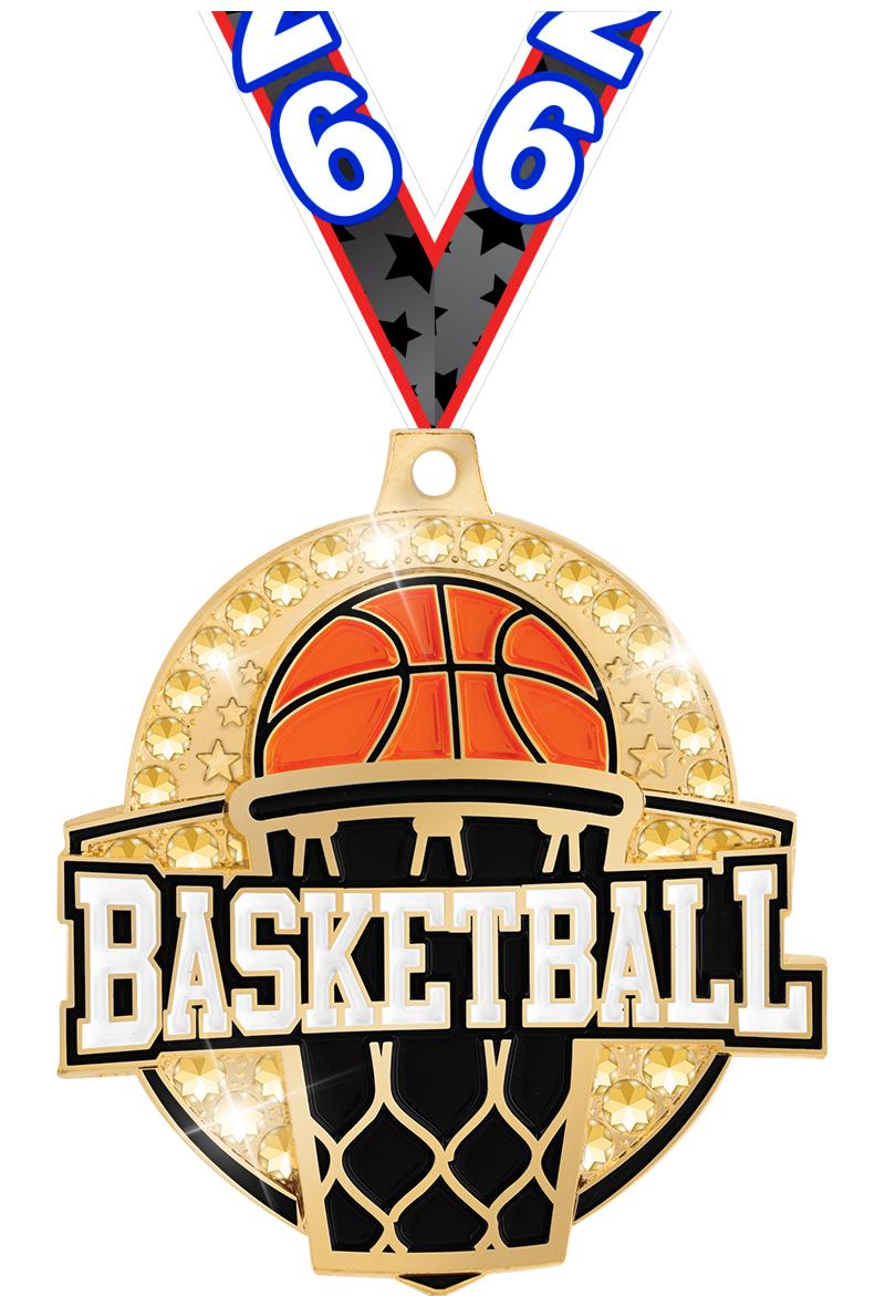 2.25" ROYAL BASKETBALL MEDAL G