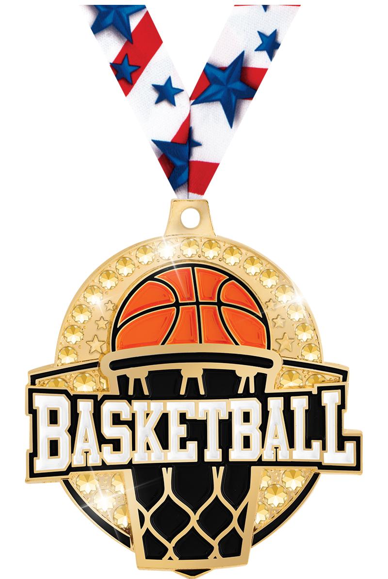 2.25" ROYAL BASKETBALL MEDAL G