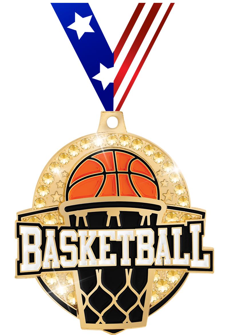 2.25" ROYAL BASKETBALL MEDAL G