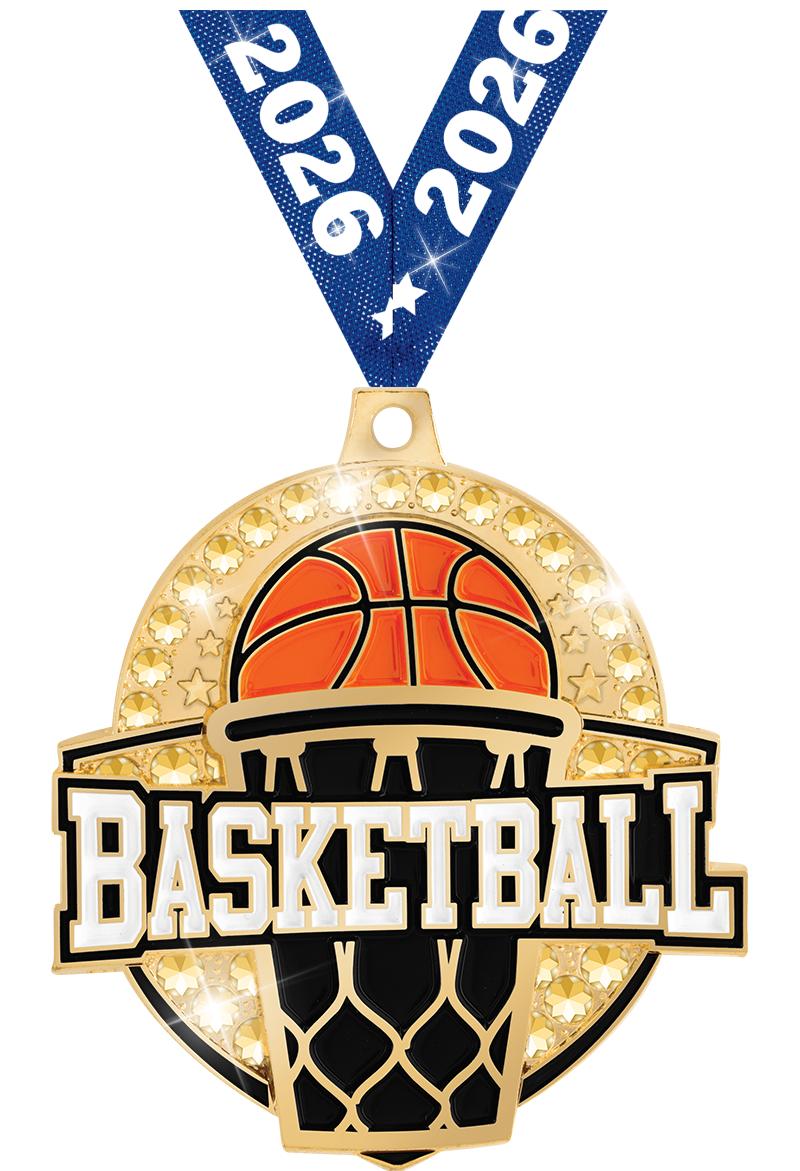 2.25" ROYAL BASKETBALL MEDAL G
