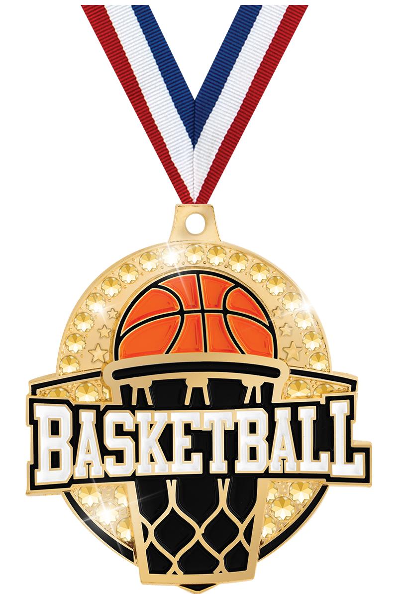 2.25" ROYAL BASKETBALL MEDAL G