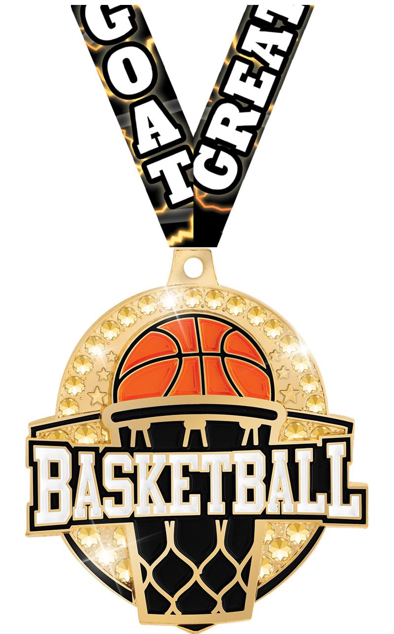 2.25" ROYAL BASKETBALL MEDAL G