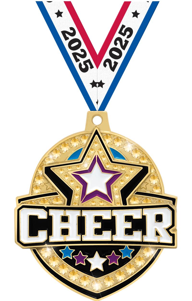 2.25" ROYAL CHEER MEDAL GD