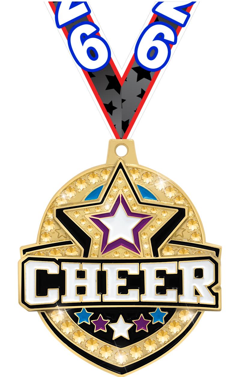 2.25" ROYAL CHEER MEDAL GD