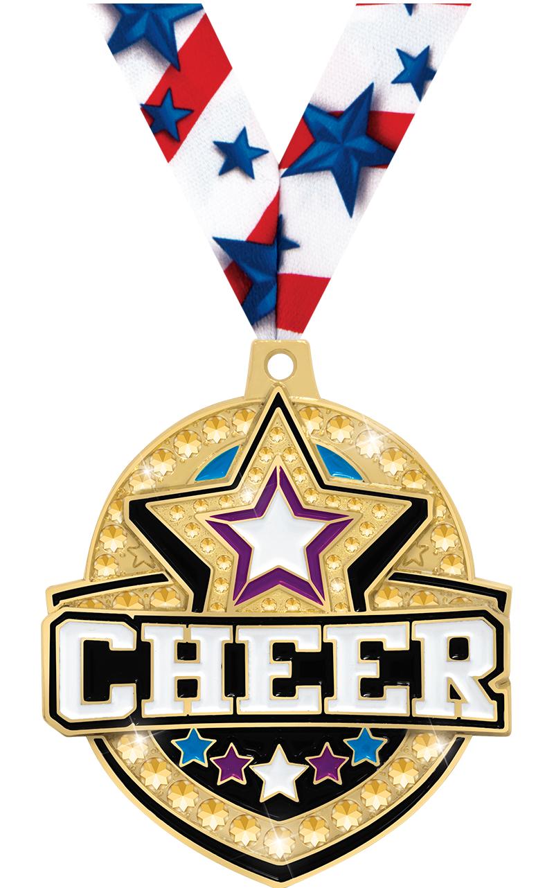 2.25" ROYAL CHEER MEDAL GD