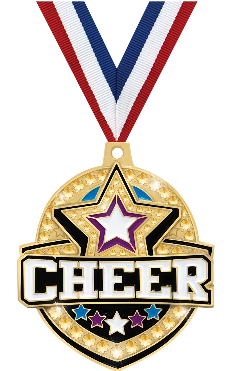 2.25" ROYAL CHEER MEDAL GD