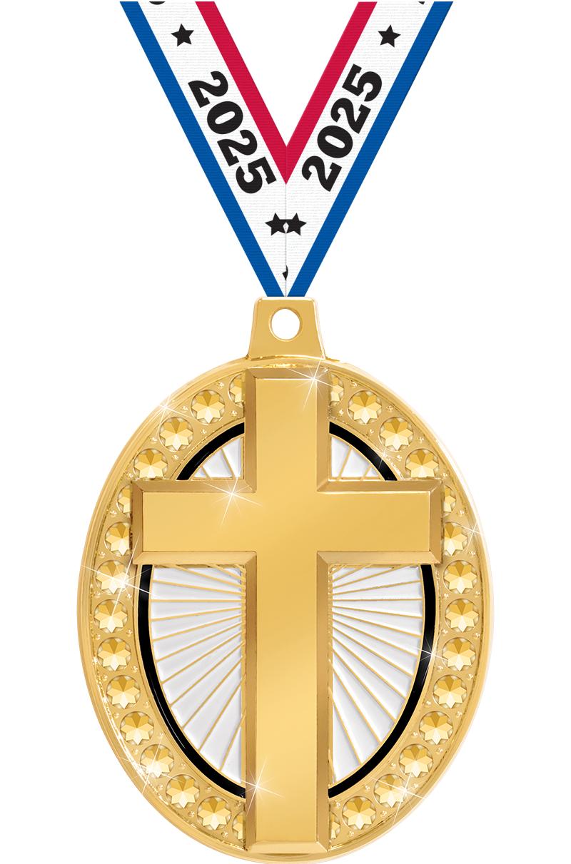 2.25" ROYAL CROSS MEDAL GOLD