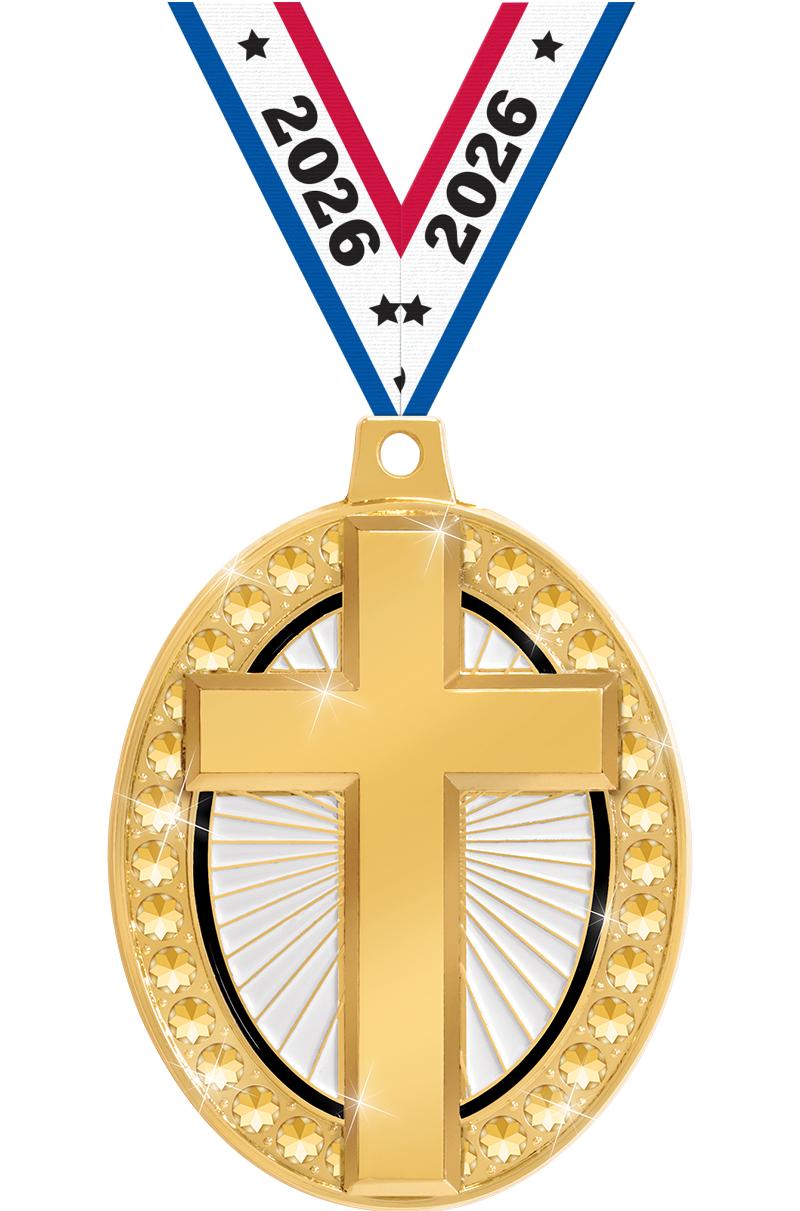 2.25" ROYAL CROSS MEDAL GOLD