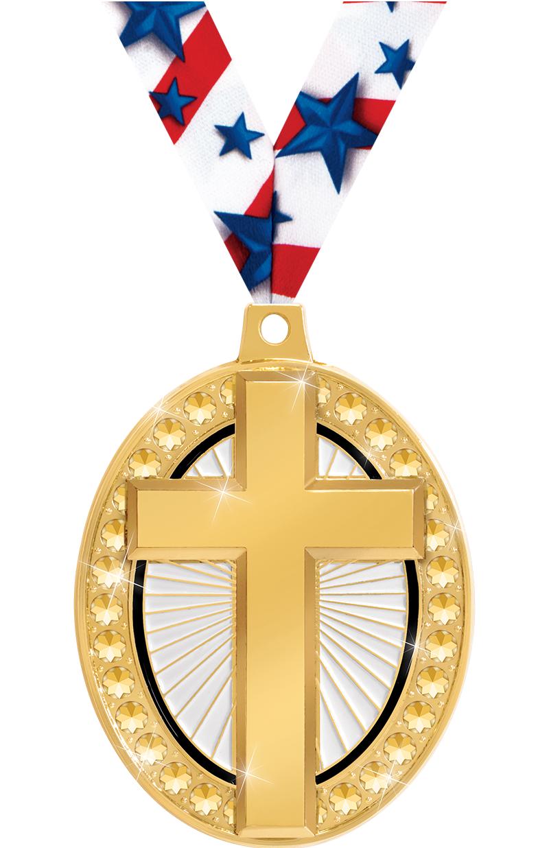 2.25" ROYAL CROSS MEDAL GOLD