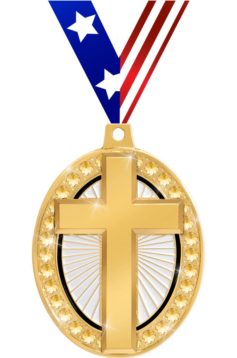 2.25" ROYAL CROSS MEDAL GOLD