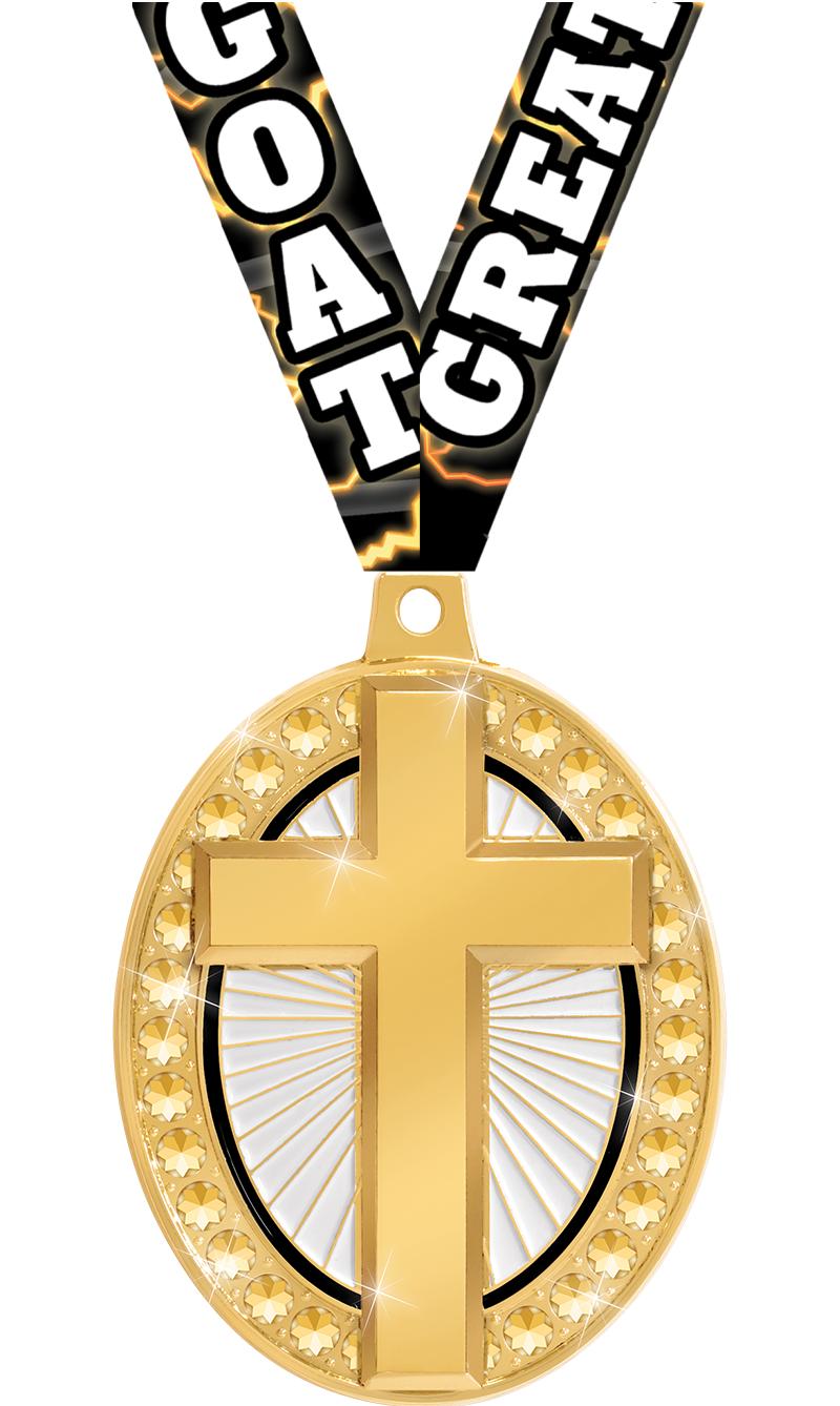 2.25" ROYAL CROSS MEDAL GOLD