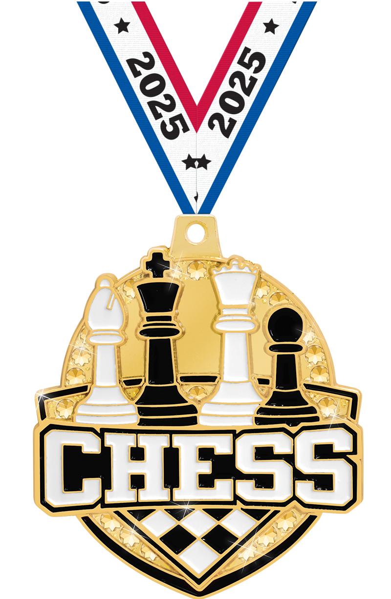 2.25" ROYAL CHESS MEDAL GD