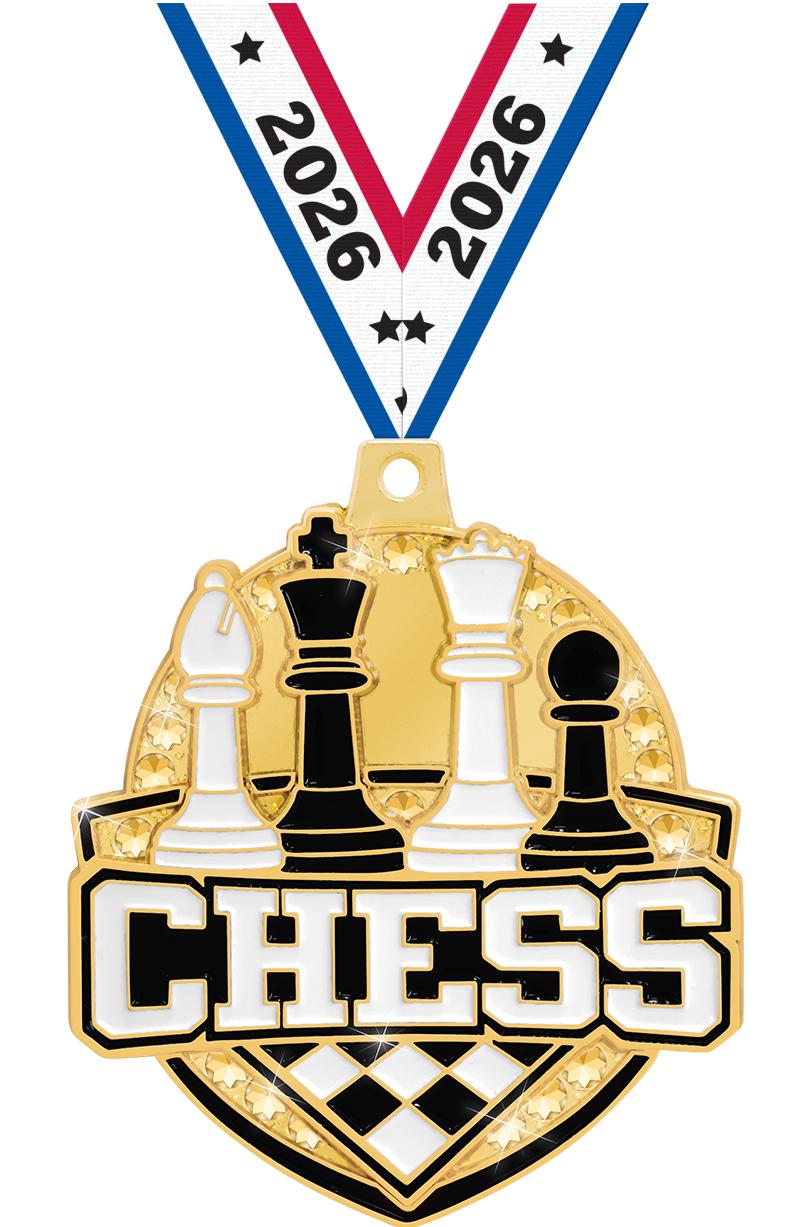 2.25" ROYAL CHESS MEDAL GD