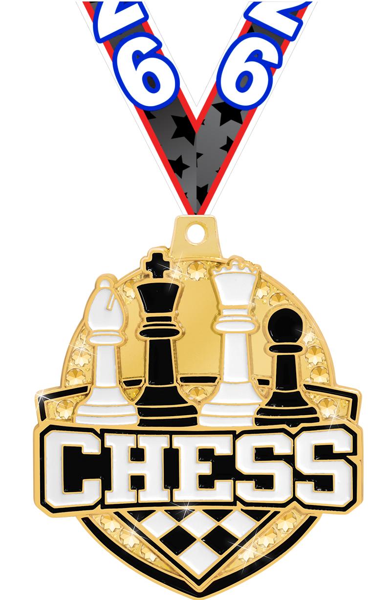 2.25" ROYAL CHESS MEDAL GD