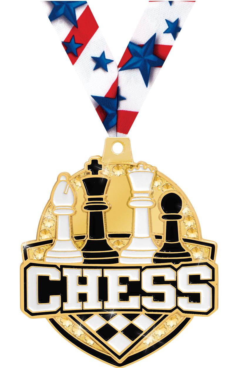2.25" ROYAL CHESS MEDAL GD