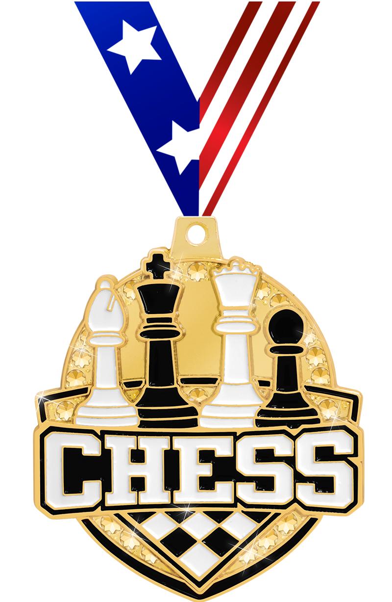 2.25" ROYAL CHESS MEDAL GD