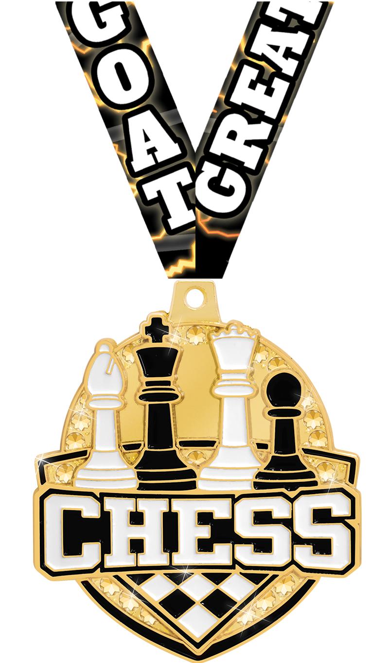 2.25" ROYAL CHESS MEDAL GD