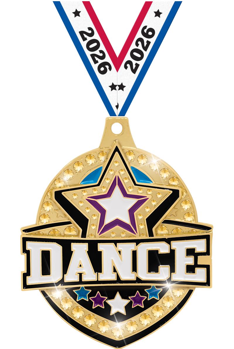 2.25" ROYAL DANCE MEDAL GOLD