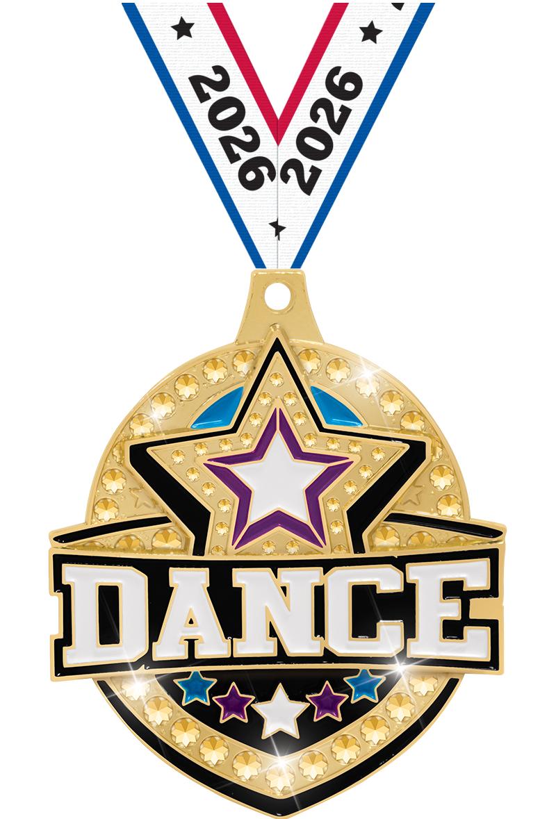 2.25" ROYAL DANCE MEDAL GOLD