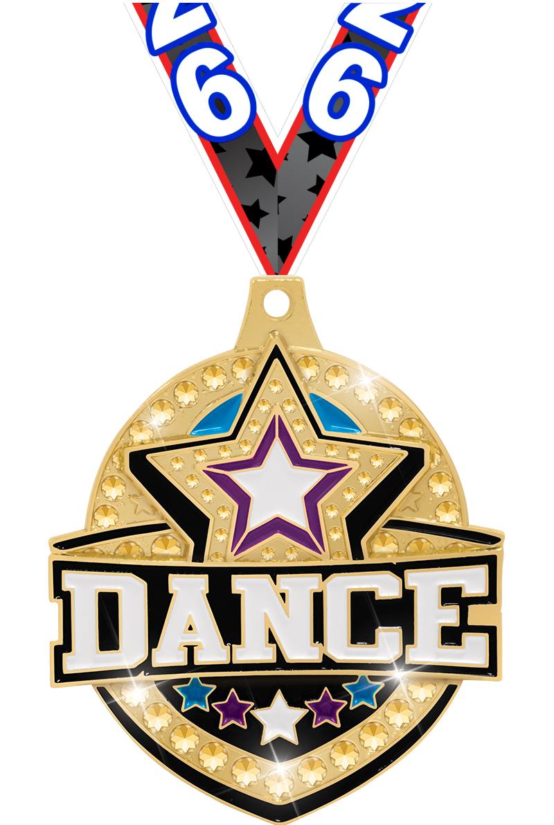 2.25" ROYAL DANCE MEDAL GOLD