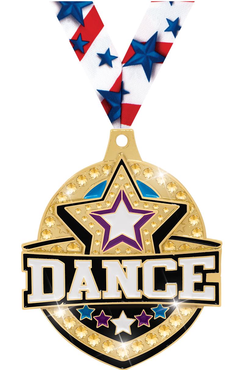 2.25" ROYAL DANCE MEDAL GOLD