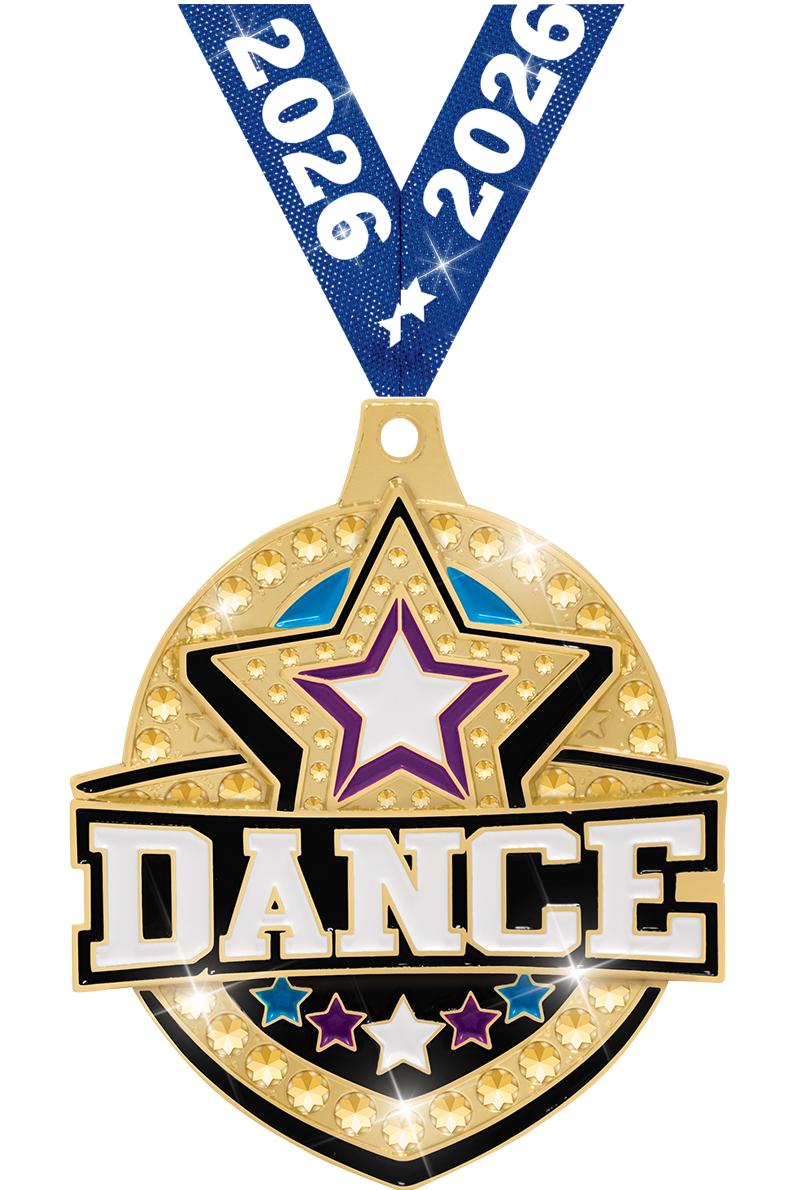 2.25" ROYAL DANCE MEDAL GOLD