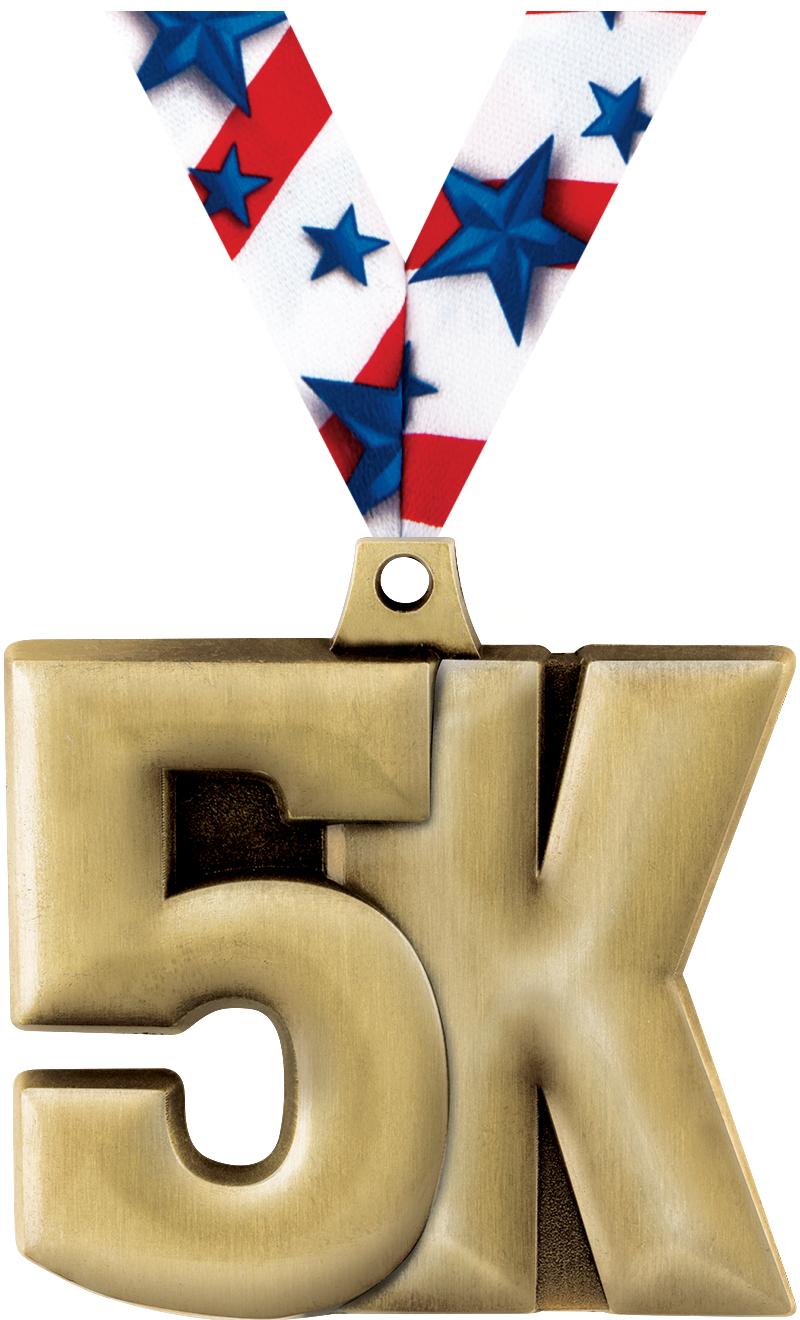 2" 5K MEDAL GOLD