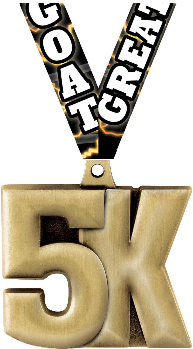 2" 5K MEDAL GOLD