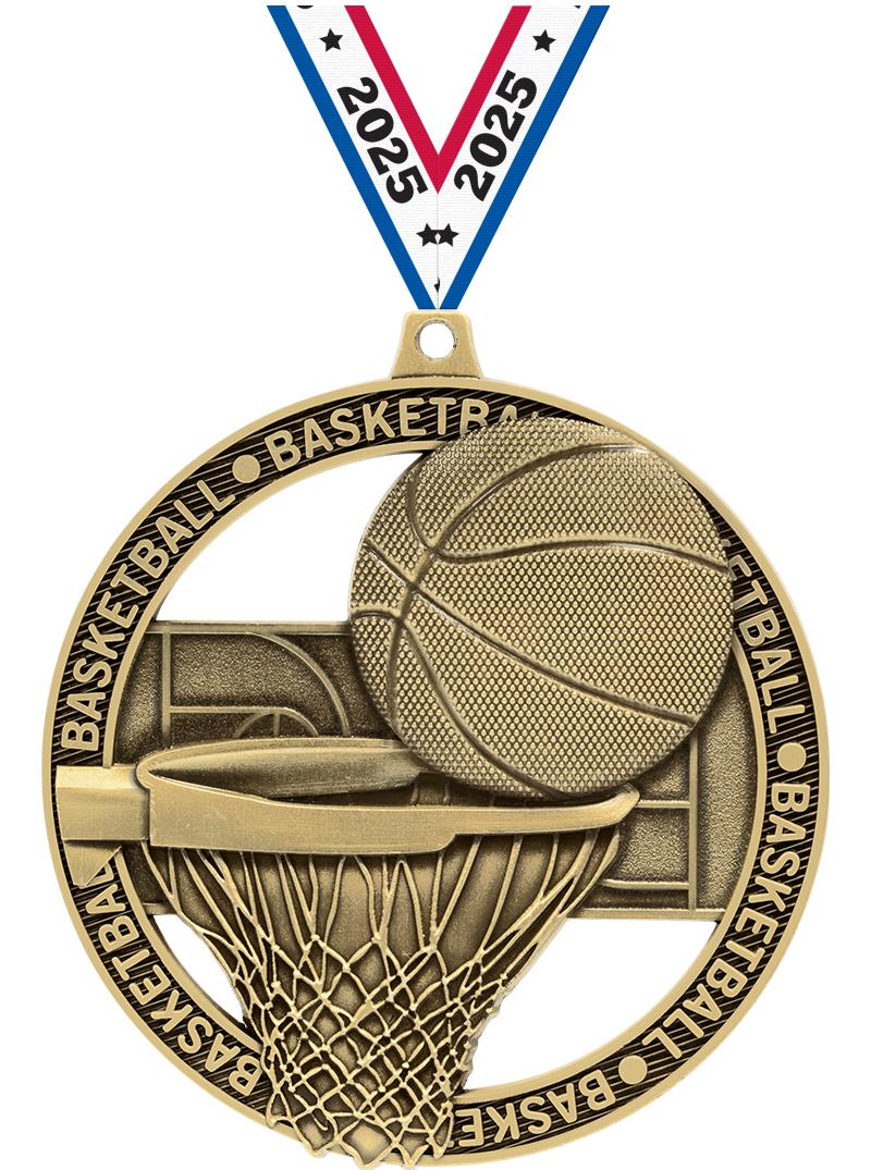 3"MASSIVE RIMZ BASKETBALL-GOLD