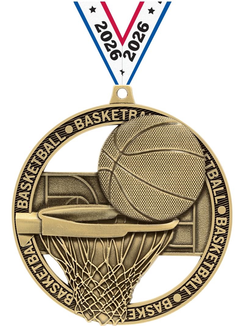 3"MASSIVE RIMZ BASKETBALL-GOLD