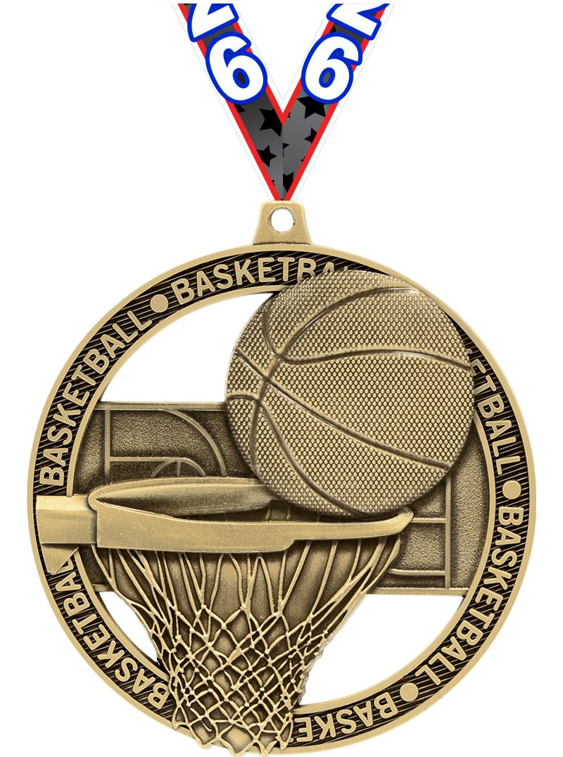 3"MASSIVE RIMZ BASKETBALL-GOLD