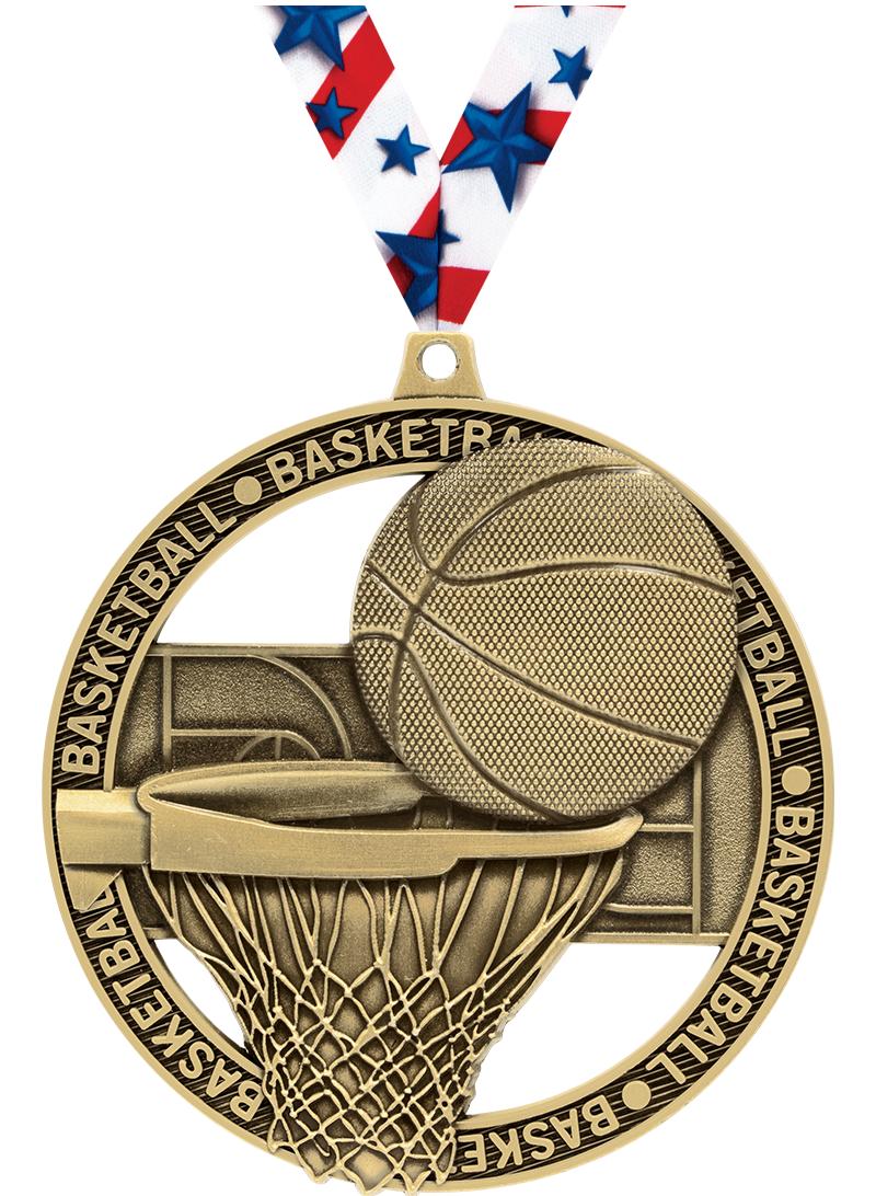 3"MASSIVE RIMZ BASKETBALL-GOLD