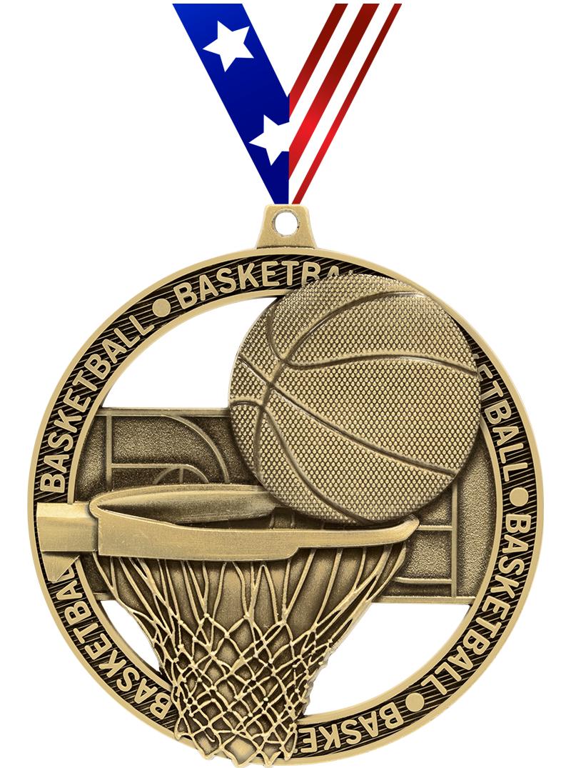 3"MASSIVE RIMZ BASKETBALL-GOLD