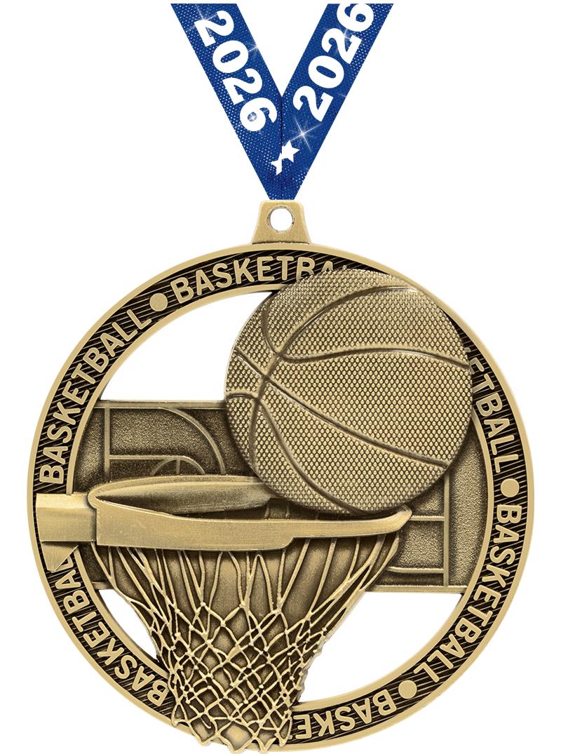 3"MASSIVE RIMZ BASKETBALL-GOLD