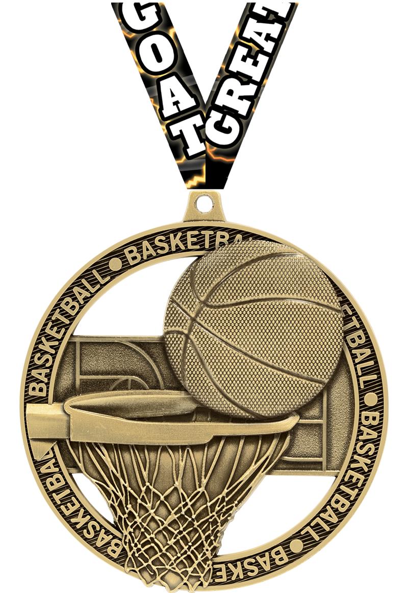 3"MASSIVE RIMZ BASKETBALL-GOLD