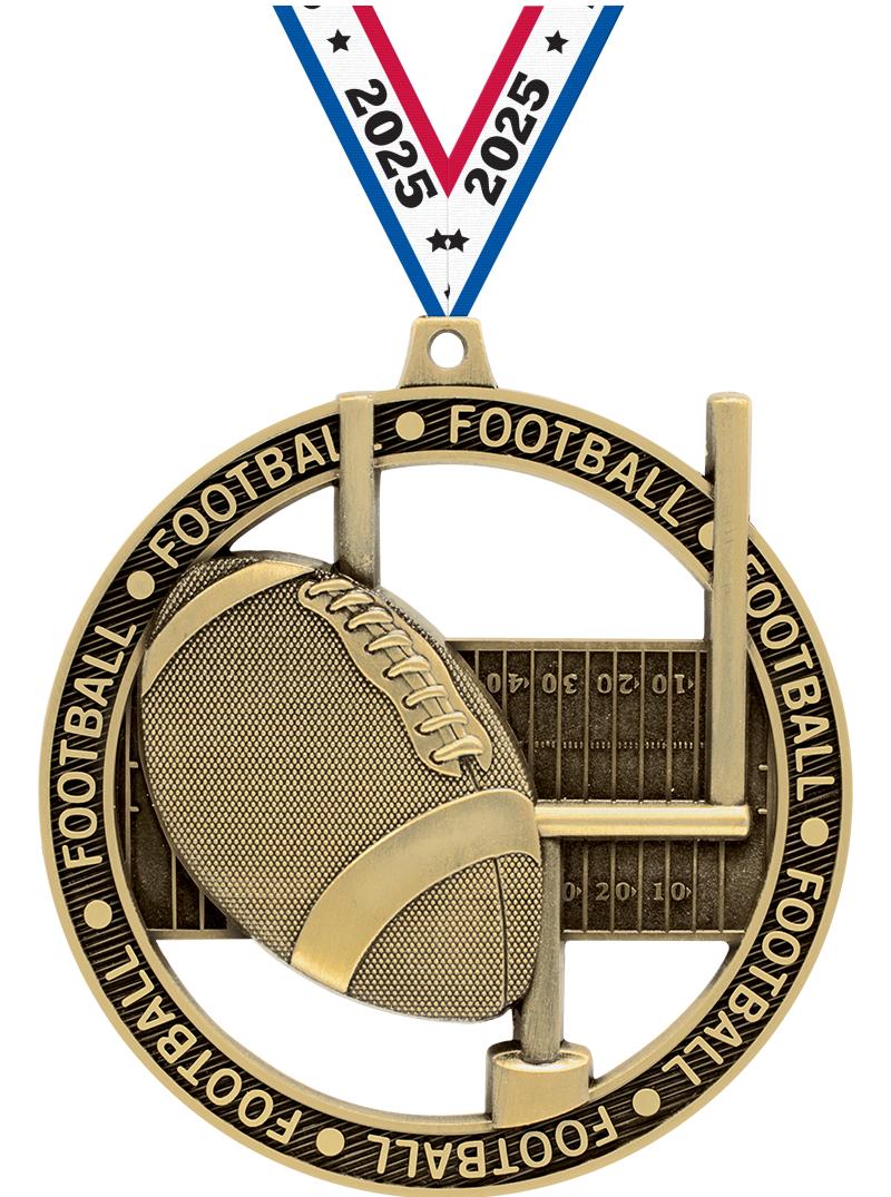 3"MASSIVE RIMZ FOOTBALL GOLD