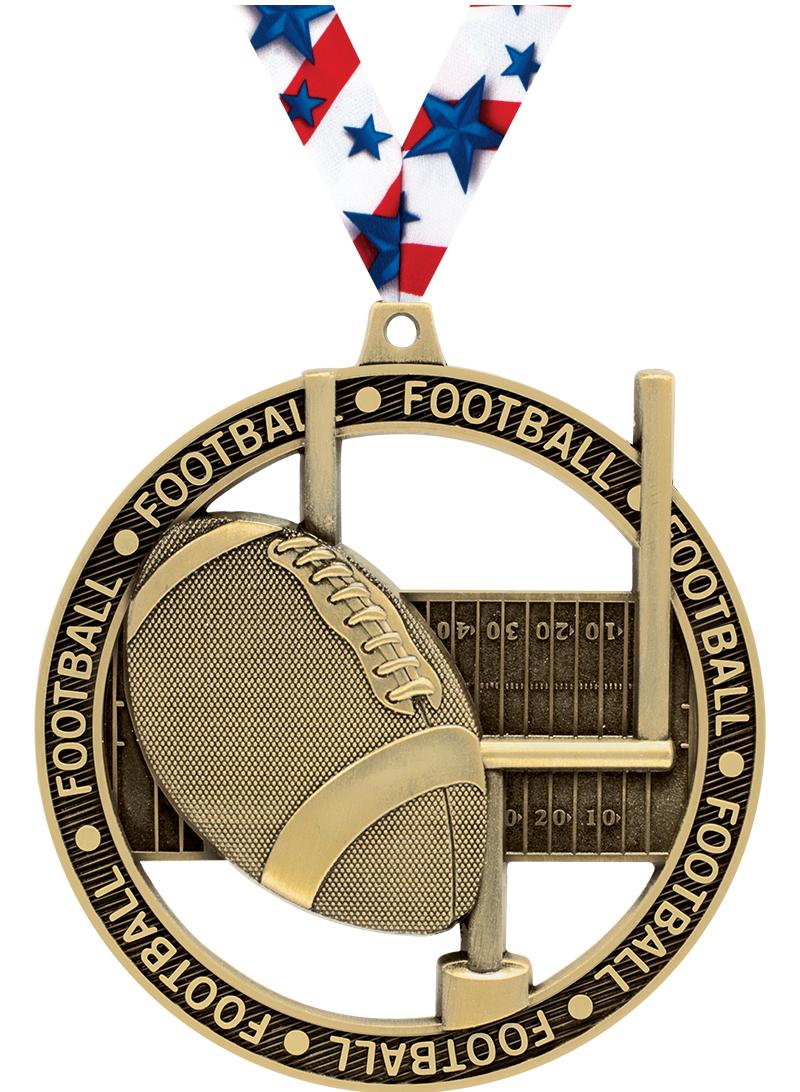 3"MASSIVE RIMZ FOOTBALL GOLD