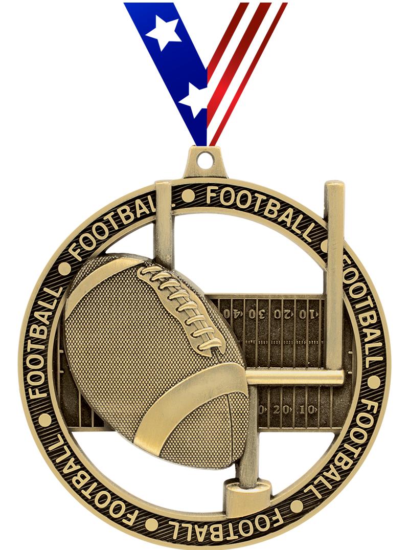 3"MASSIVE RIMZ FOOTBALL GOLD