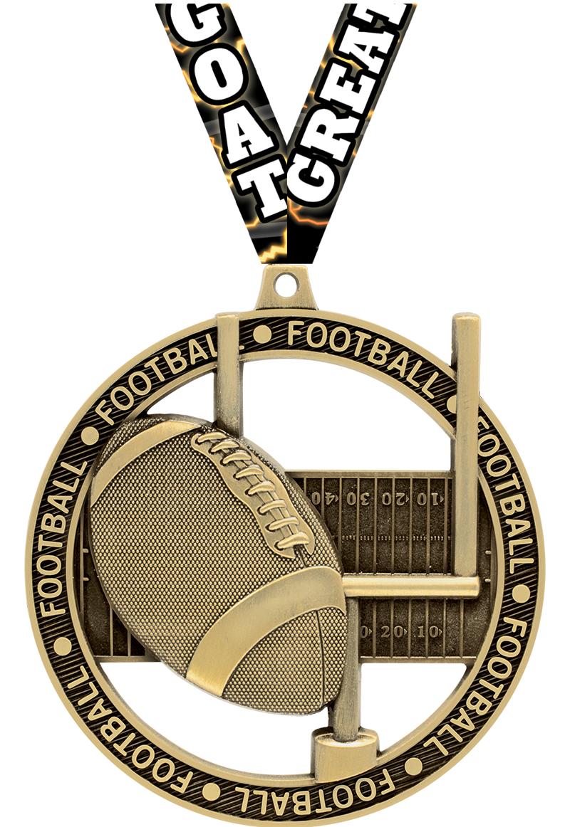 3"MASSIVE RIMZ FOOTBALL GOLD