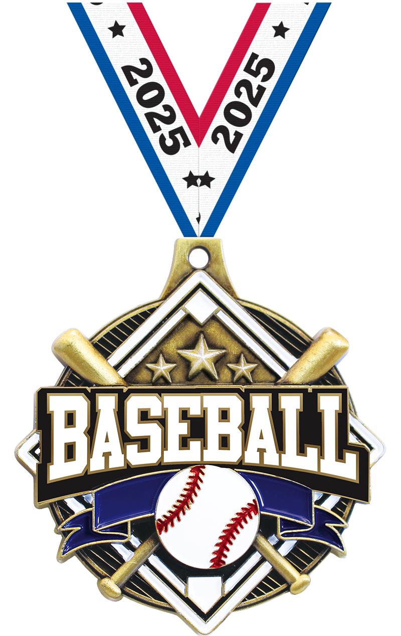 2.25" SHIELDZ BASEBALL GLD