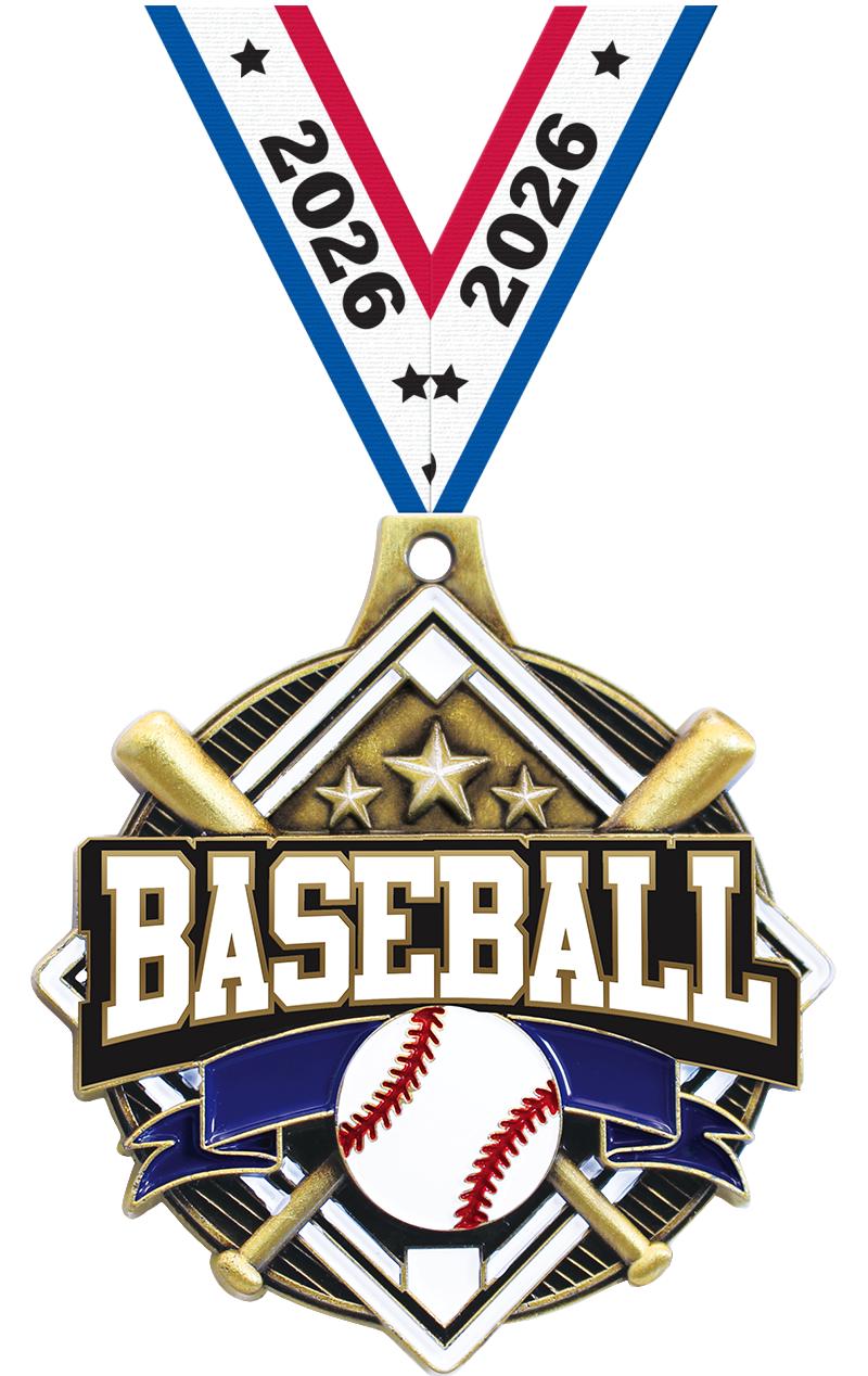 2.25" SHIELDZ BASEBALL GLD