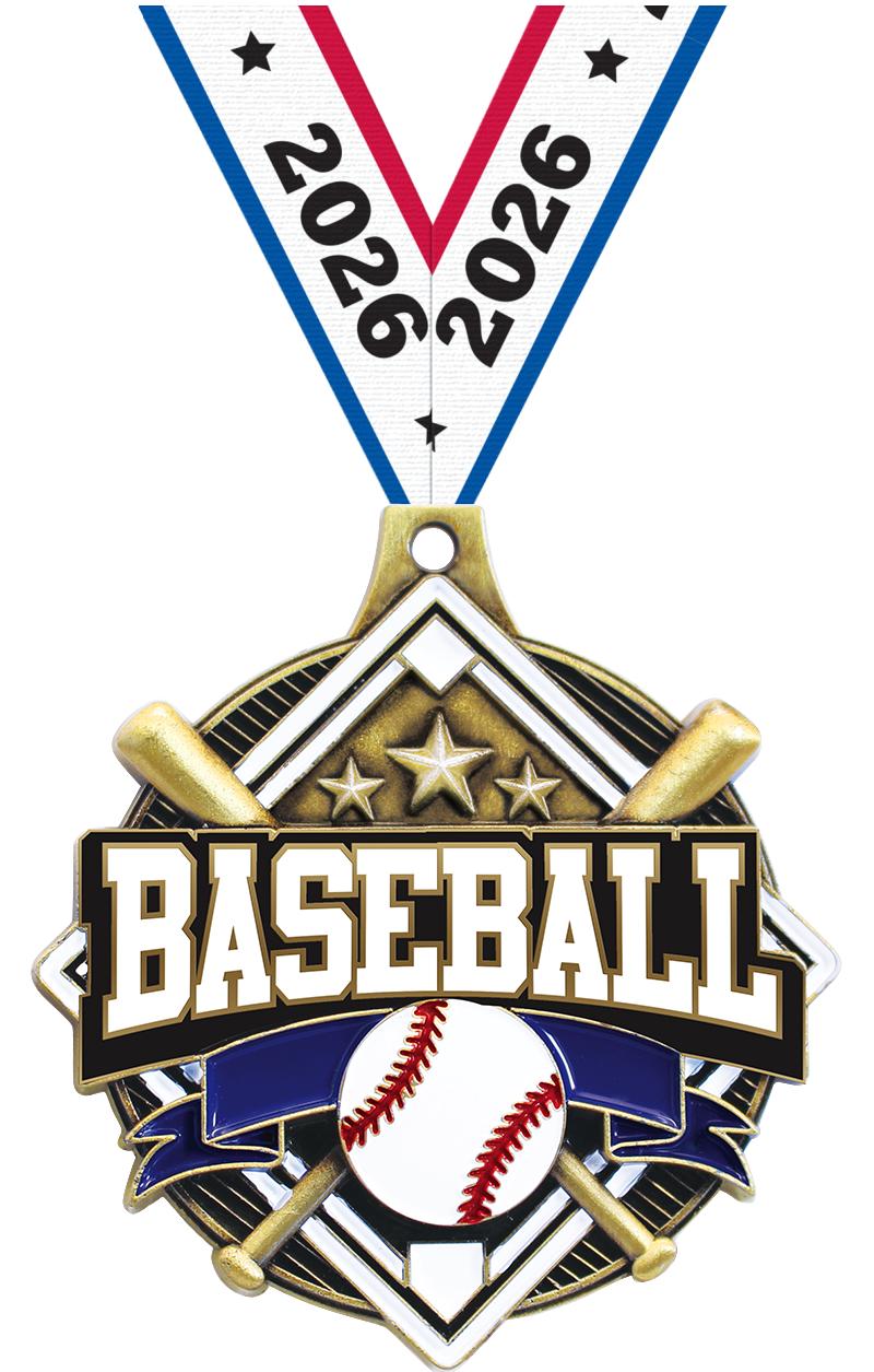 2.25" SHIELDZ BASEBALL GLD