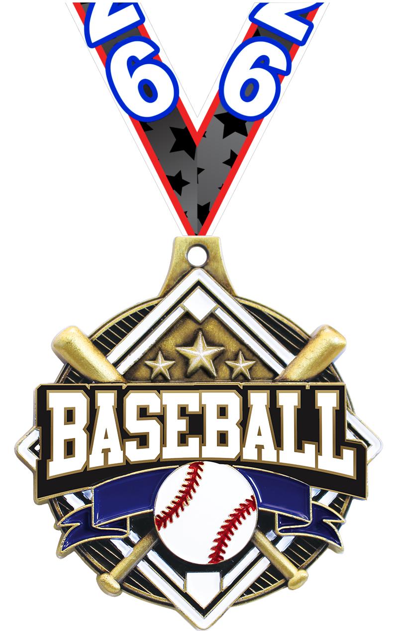 2.25" SHIELDZ BASEBALL GLD