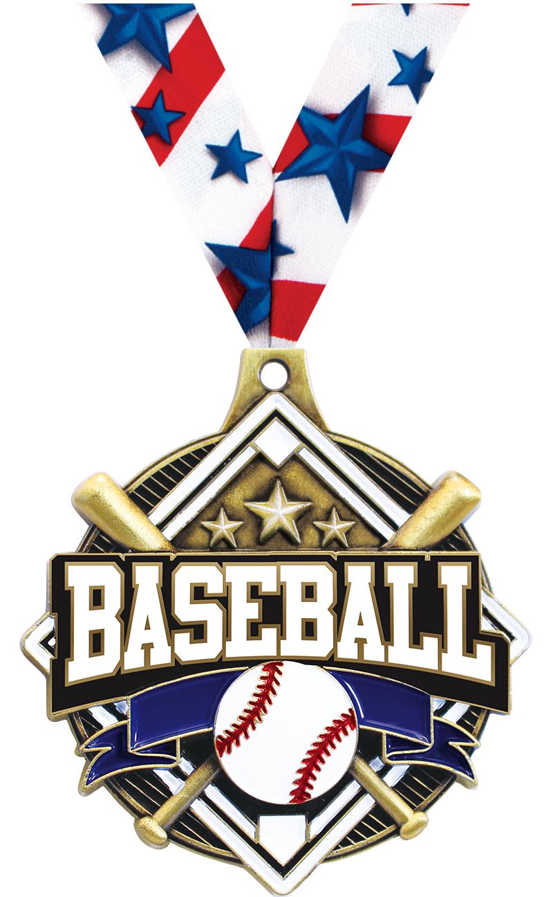 2.25" SHIELDZ BASEBALL GLD