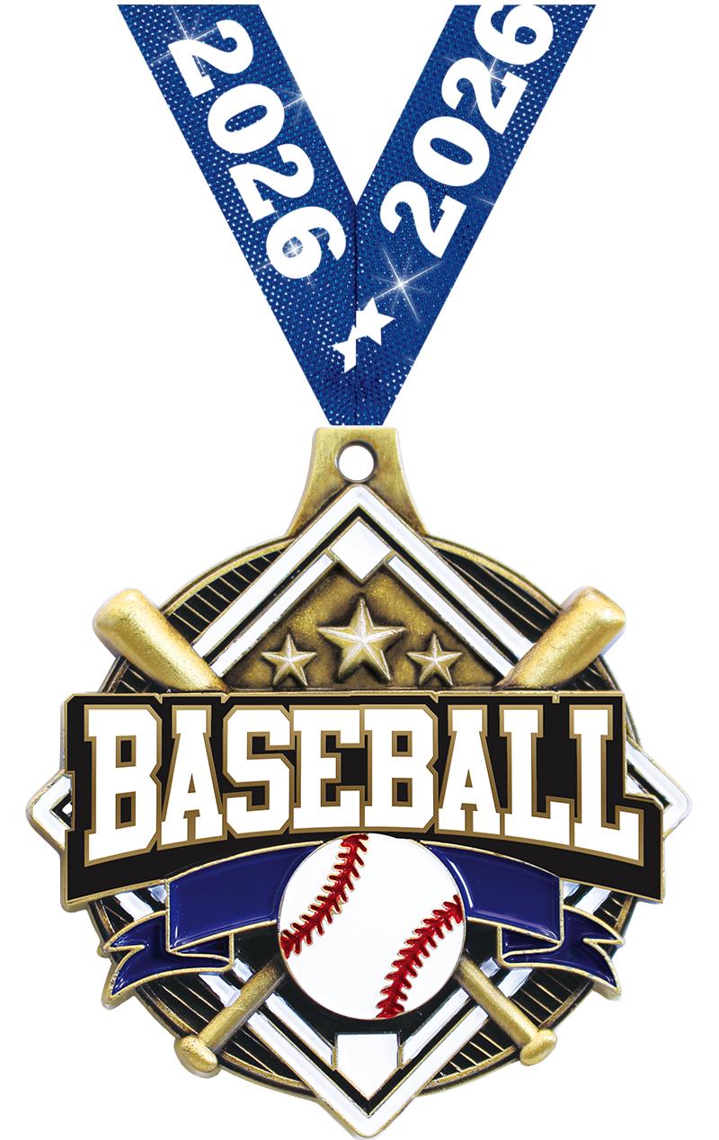 2.25" SHIELDZ BASEBALL GLD