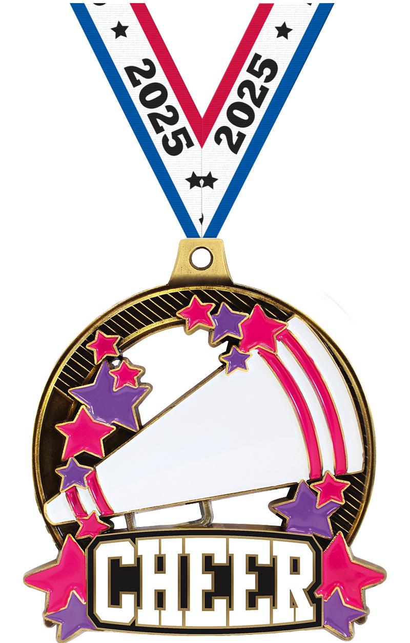 2.25" SHIELDZ CHEER MDL GLD