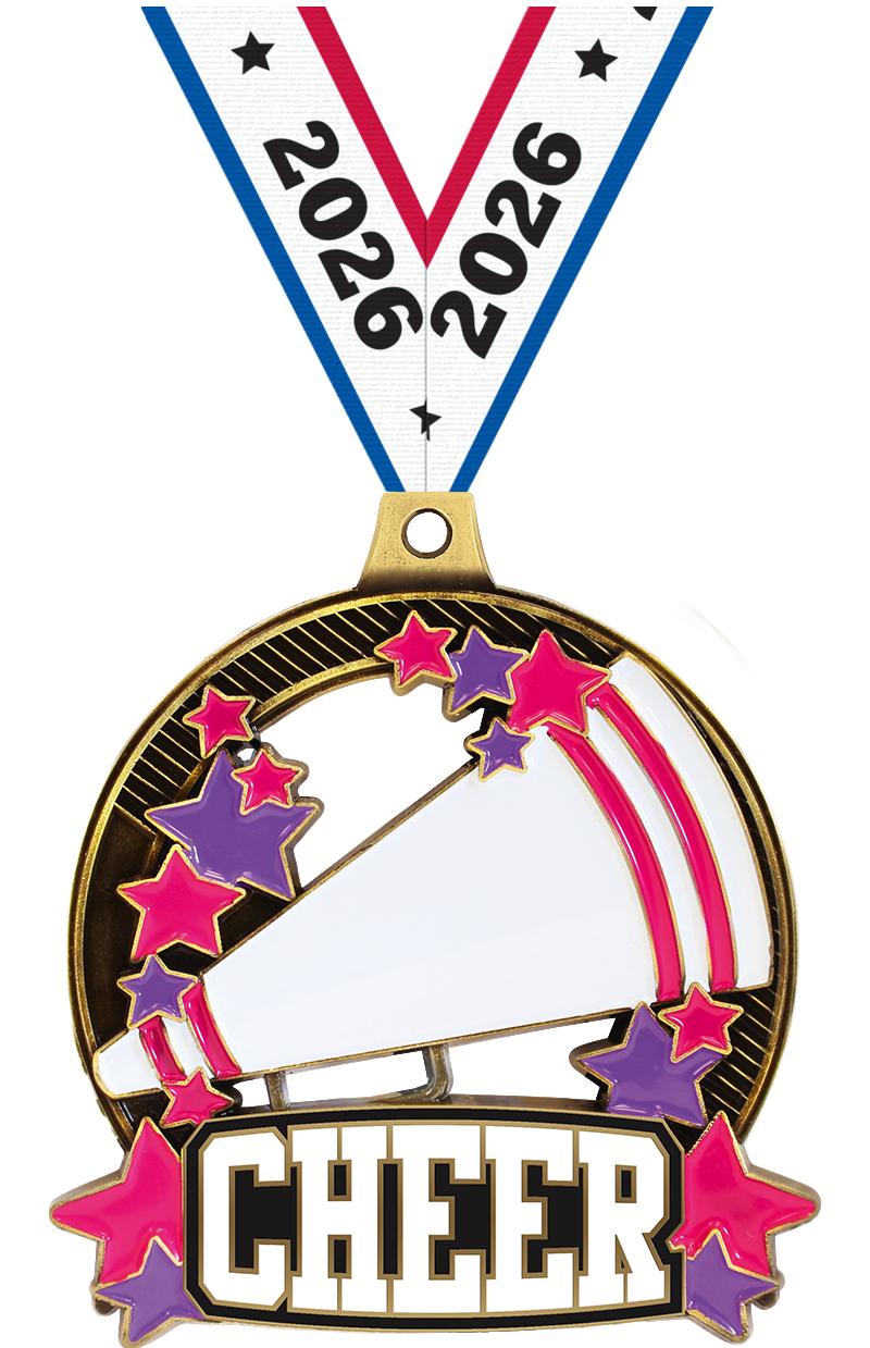2.25" SHIELDZ CHEER MDL GLD